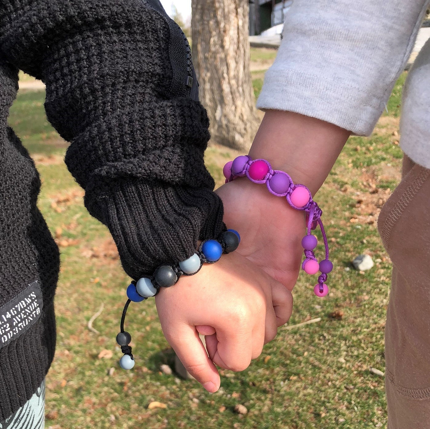 Purple/Aqua/Pink Chew Chewelry Bracelet - Medium Chew