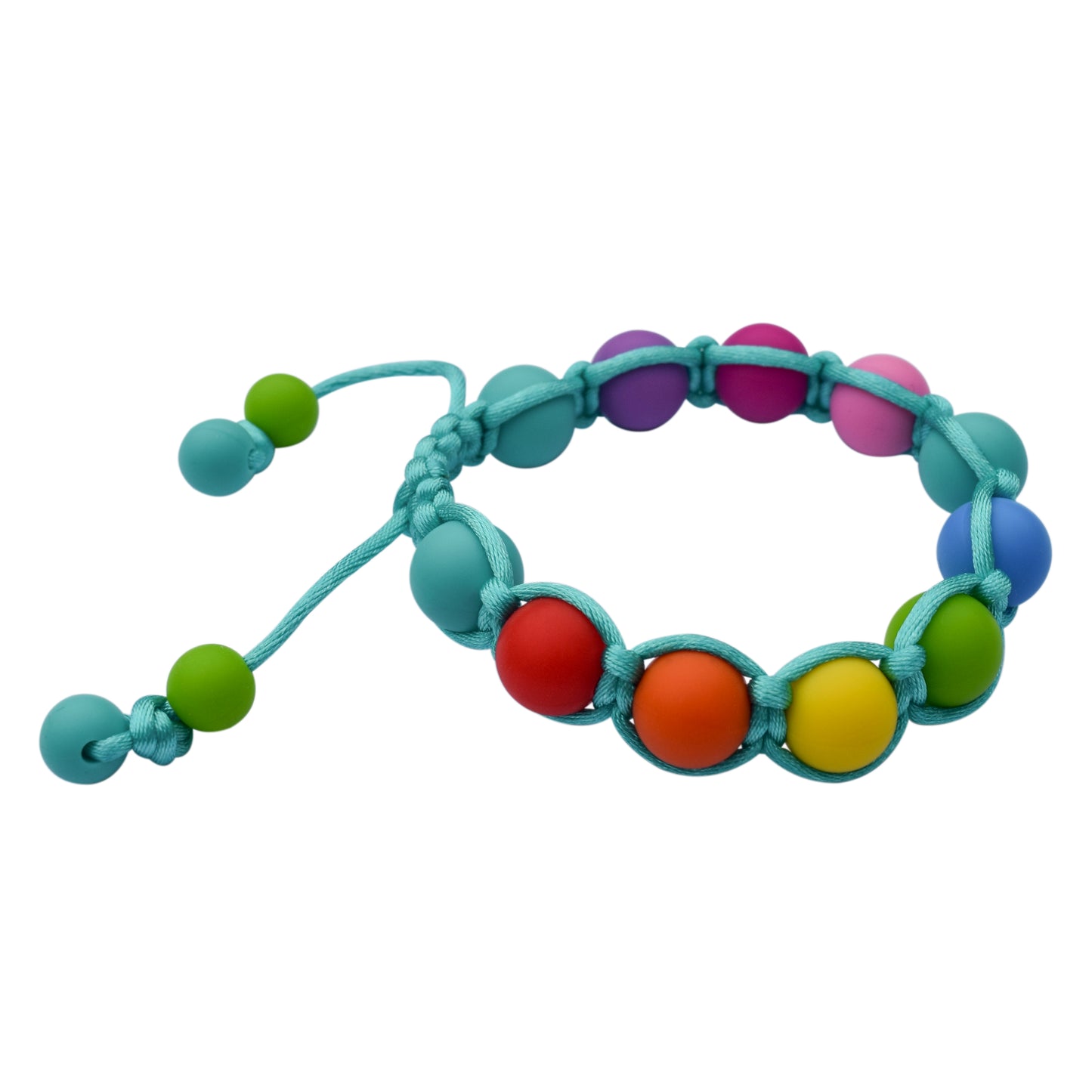 Aqua Rainbow chewelry chew bracelet for kids who chew sleeves or fingers
