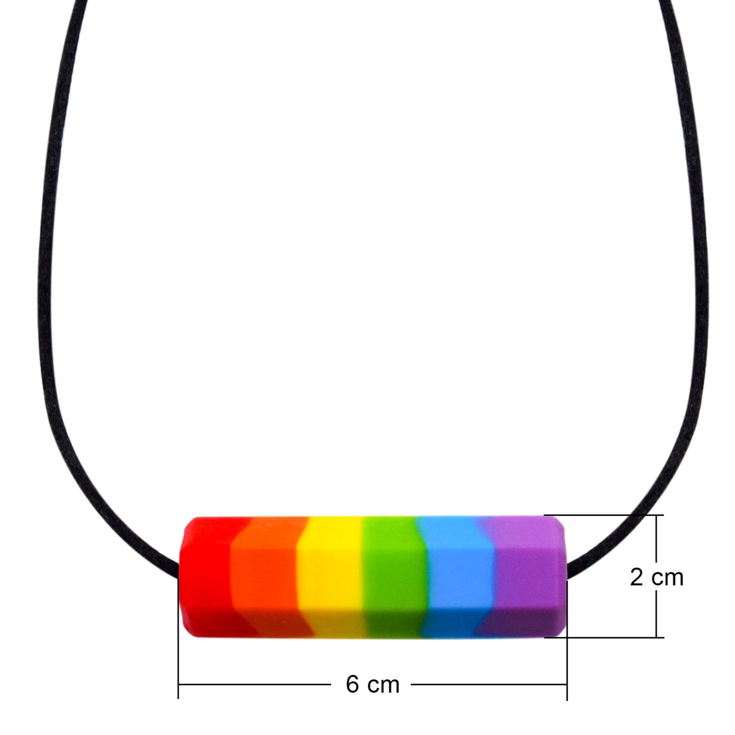 Rainbow Bar – Medium Chew - Sensory Necklace Alternative for Kids Who Chew