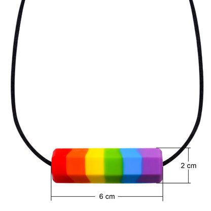 Rainbow Bar – Medium Chew - Sensory Necklace Alternative for Kids Who Chew