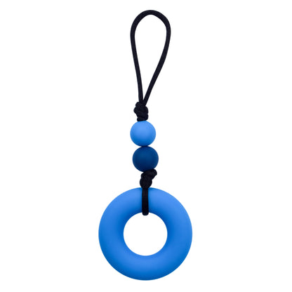 Donut Zipper Pull - Blue (Stronger Chew)