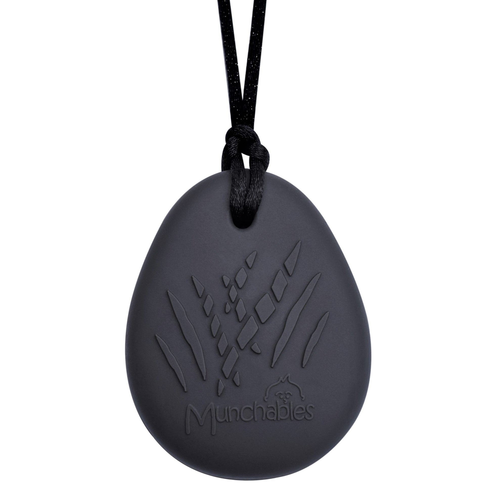 Chewable Jewelry reverse side has raised tactile textured silicone bumps.